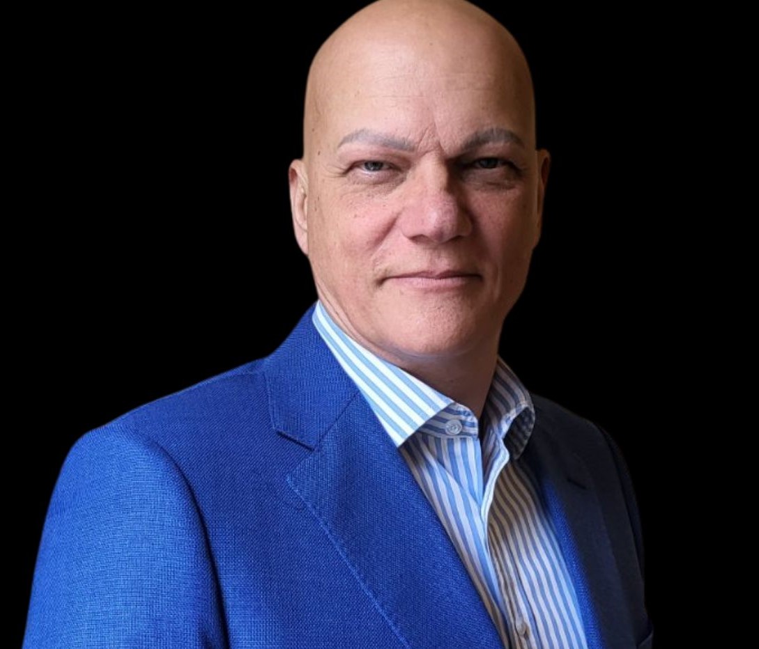 professional looking man giving a presentation